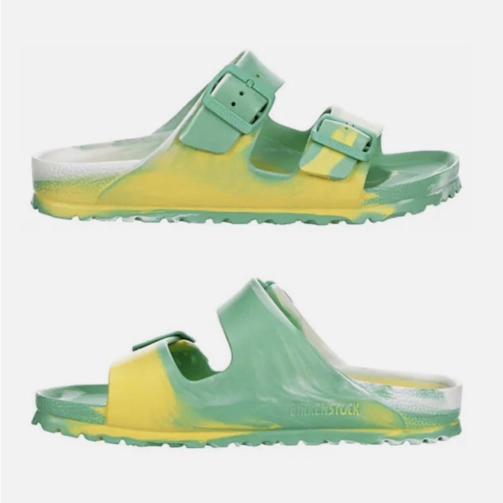 Birkenstock Arizona EVA Sandals in Green and Yellow 36 5 5.5 - Picture 2 of 7